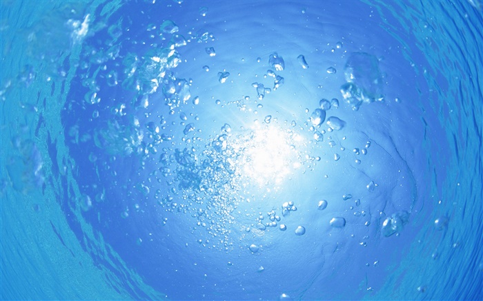 水下，蓝色的大海，水泡，太阳，马尔代夫 壁纸 图片