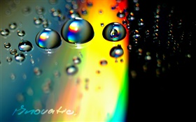 水滴，彩色背景，创意图片 高清壁纸