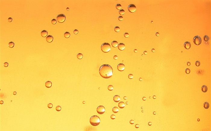 水滴，橙色背景 壁纸 图片