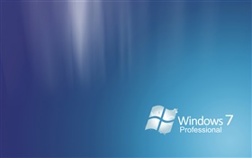Windows 7专业版，抽象的蓝色