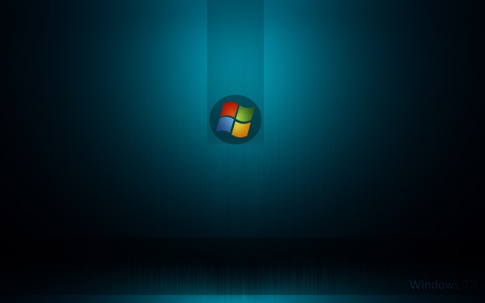 Windows 7系统，深蓝色背景 壁纸 图片