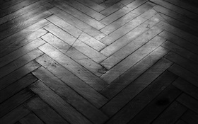 木地板，黑白风格 高清壁纸