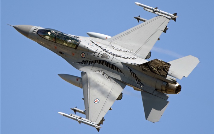 F-16AM战隼，在天空多用途战斗机 壁纸 图片