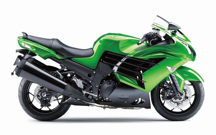 川崎ZZR1400绿色摩托车 壁纸 图片