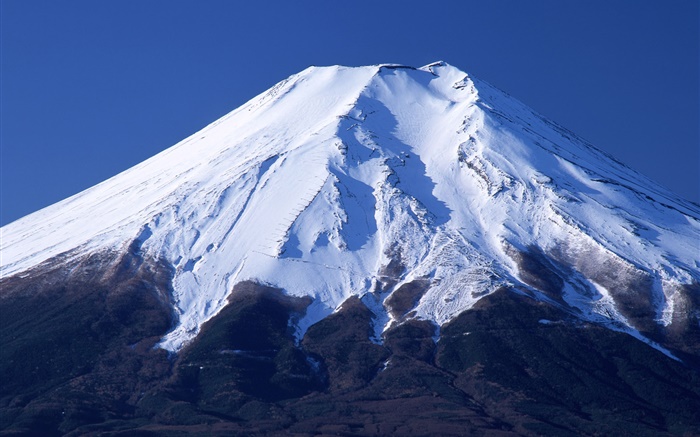 富士山，日本，雪 壁纸 图片
