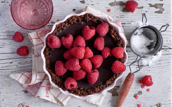 红树莓，蛋糕，食物 壁纸 图片