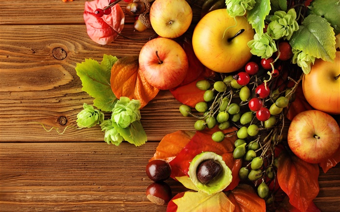 静物，收获，水果，苹果，浆果，秋 壁纸 图片