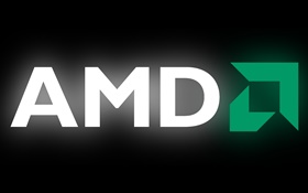AMD的标志，黑色的背景