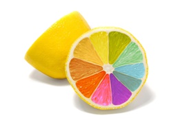 柠檬多彩的颜色