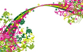 彩虹桥，花卉，矢量设计 高清壁纸