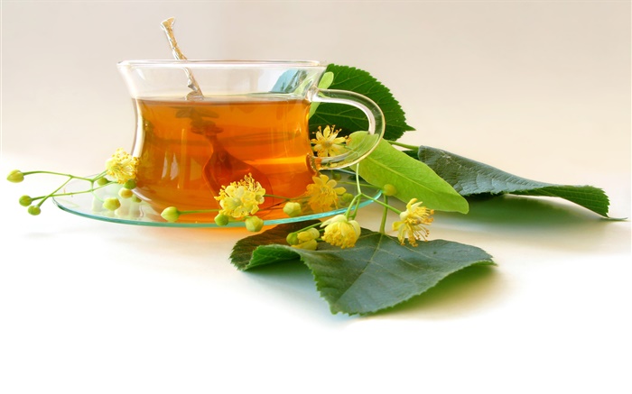 茶，饮料，叶，花 壁纸 图片