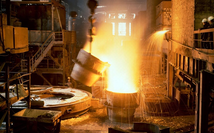 铸造厂，熔化金属 壁纸 图片