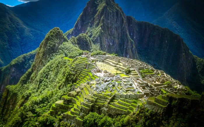马丘比丘，秘鲁，山，建筑物 壁纸 图片