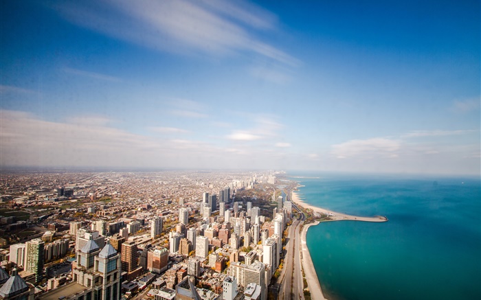 城市，摩天大楼，伊利诺伊州，芝加哥，美国 壁纸 图片
