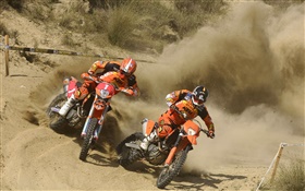 摩托车赛车，KTM，车手，泥土