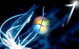 Windows 7抽象背景，光，空间 高清壁纸
