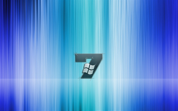 Windows 7，蓝色条纹背景 壁纸 图片