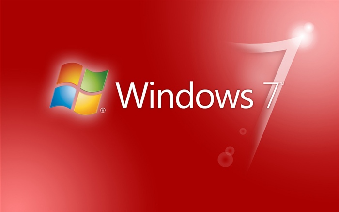 Windows 7红色抽象背景 壁纸 图片