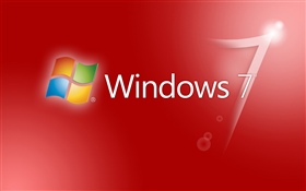 Windows 7红色抽象背景 高清壁纸