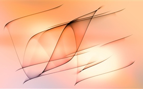 抽象线，橙色背景 高清壁纸