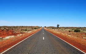 澳大利亚，路，蓝天 高清壁纸