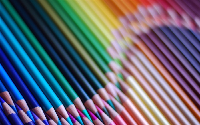 彩色铅笔，朦胧 壁纸 图片