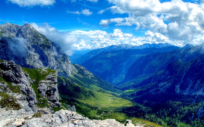山, 谷, 美丽的自然风景 壁纸 图片