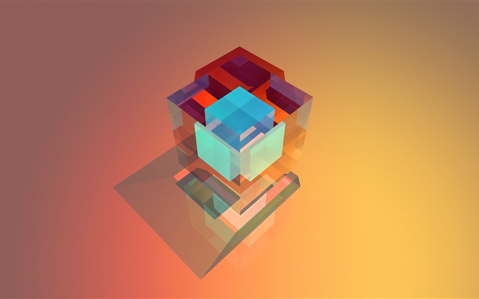 3D立方体，抽象 壁纸 图片